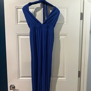 Blue halter jumpsuit